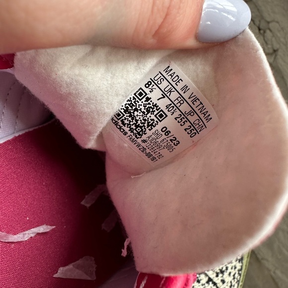 Adidas Gazelle Women's Pink Suede Sneakers with White Stripes - Picture 8 of 8